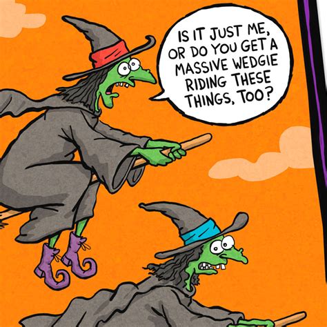Broomstick Wedgies Funny Halloween Card Greeting Cards Hallmark