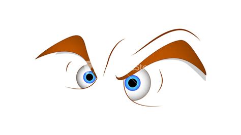 Angry Eyes Cartoon Vector Stock Image