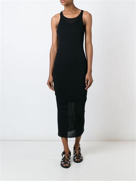 Lyst Rick Owens Tank Dress In Black