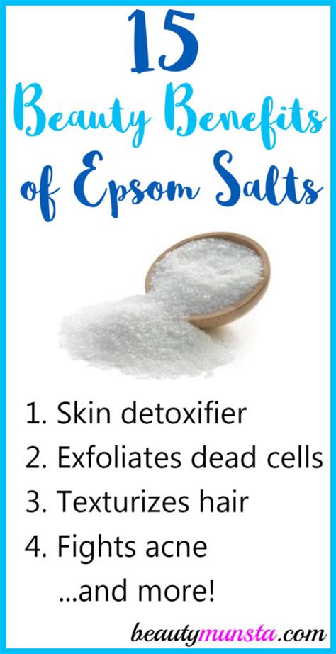 15 Beauty Benefits Of Epsom Salts For Skin Hair And More Beautymunsta