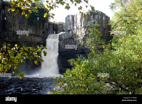 High Force Waterfall Teesdale Durham In Early Autumn Stock Photo Alamy