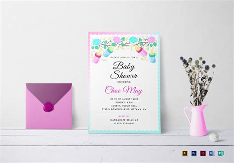 Editable Baby Shower Programme Template Cute Greenery Jungle Animals