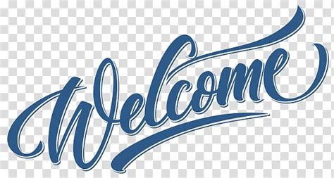Free Download Blue Welcome Text Welcome Sign Transparent Background