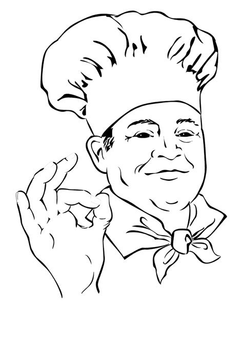 8402 Illustration Of A Chef Making An Ok Clip Art Library