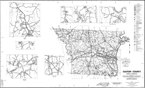 1990 Road Map Of Gaston County North Carolina