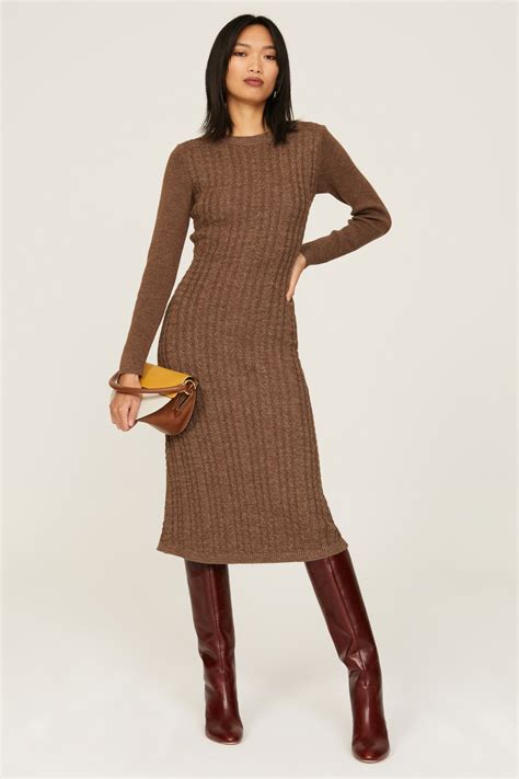 Brown Sweater Dress By Love Whit By Whitney Port For 45 Rent The Runway