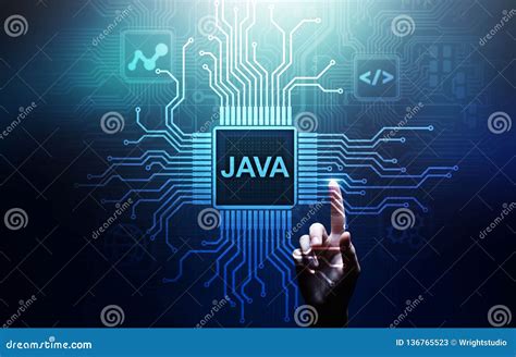 Java Programming Language Application And Web Development Concept On