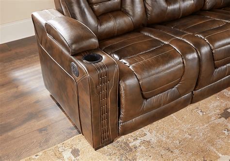 Eric Church Highway To Home Renegade Brown Leather 7 Pc Living Room