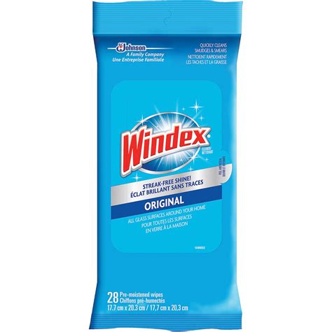 Windex Original Glass Cleaner Wipes Wipe Pouch 12 Each Madill