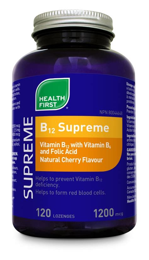This was the conclusion of a. B12 Supreme with Vitamin B6 and Folic Acid, natural cherry ...