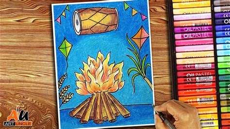 On this special day, the people of liyue will write their wishes on lanterns, then how to participate 1. HOW TO DRAW LOHRI FESTIVAL SCENERY DRAWING WITH OIL PASTELS - YouTube