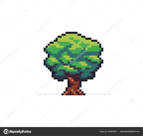 Pixel Art Tree Stock Vector Image By ©chuckchee 204945678