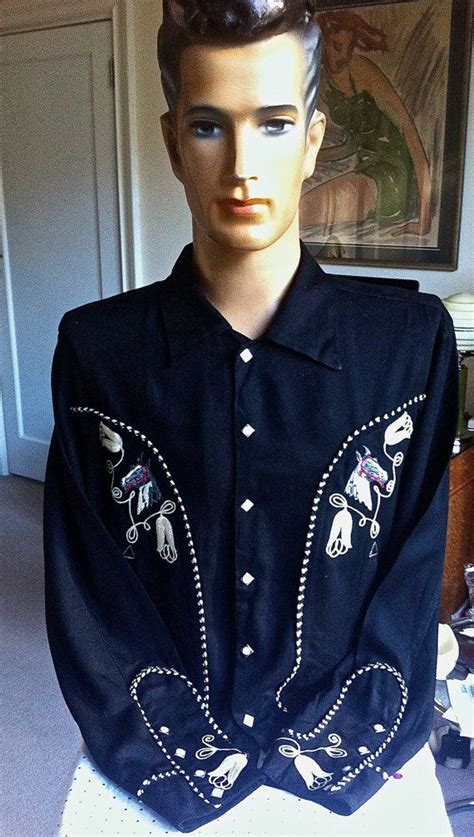 Vintage Rockabilly 50s Style Gabardine Western Jacket Lee Trevor