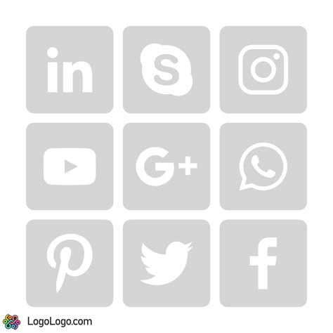 Free Logo Square Social Media Icons Light