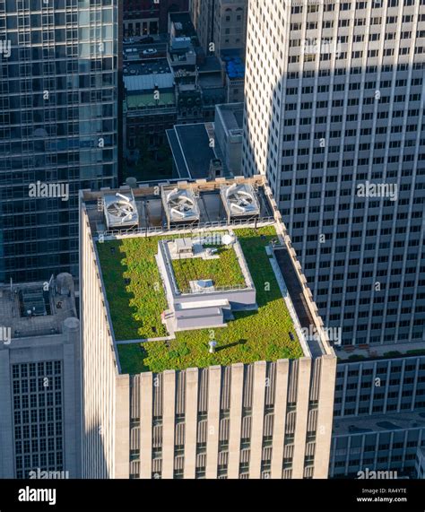 Green Roof Of A Skyscraper Stock Photo Alamy