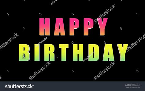 Happy Birthday Animation Celebration Colored Letters Stock Illustration