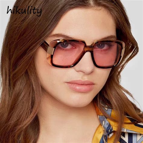 89133 Oversized Rectangle Sunglasses Women 2018 New Olive Frame Ladies