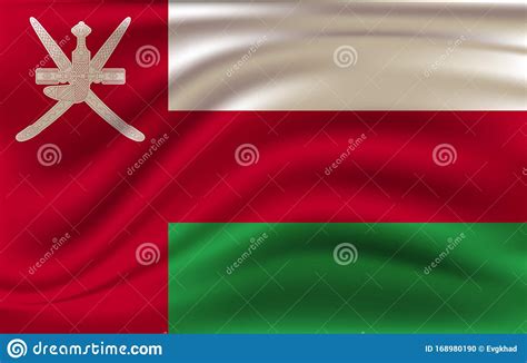 Flag Of Oman Realistic Waving Flag Of Sultanate Of Oman Stock Vector