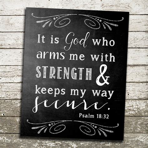 Bible Verse Print For The Wall Psalm Scripture Art It Is God Who