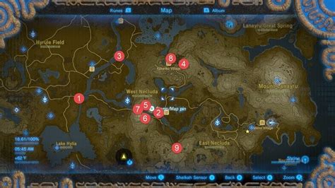 Zelda Breath Of The Wild Mapa Con Todos Los Santuarios Bilder