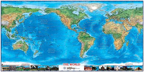 World Map Poster Physical Map World