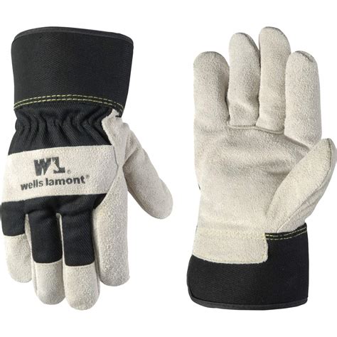 Buy Wells Lamont Mens Heavy Duty Leather Palm Winter Work Gloves With Safety Cuff Wells Lamont
