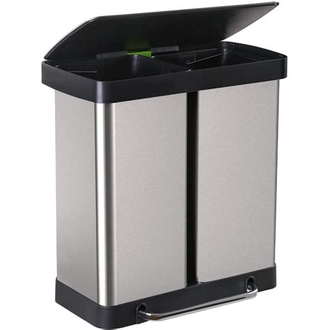 Kitchen Trash Can 16 Gallon 60l Large Stainless Steel Step Garbage Can