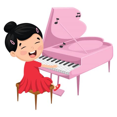 Girl Playing Piano Illustrations Royalty Free Vector Graphics And Clip
