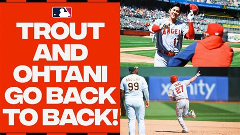 Mike Trout And Shohei Ohtani Go Back To Back First Homers Of The