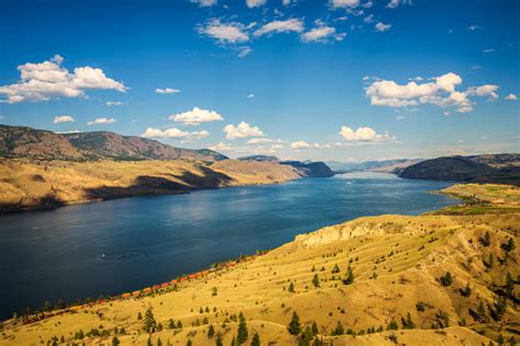 Summer Panorama Of The Kamloops Lake In Canada Stock Photo Download