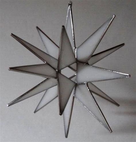 Hanging 3d Stained Glass Moravian Star Christmas Star Etsy