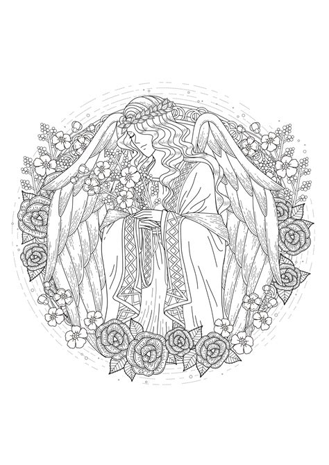 Angel Myths And Legends Adult Coloring Pages
