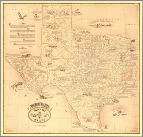 Pictorial Historical Map Of Texas David Rumsey Historical Map Collection