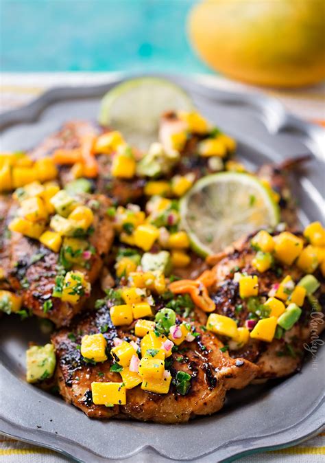 Season to taste with additional salt and black pepper. Jerk Chicken Thighs with Avocado Mango Salsa - The Chunky Chef