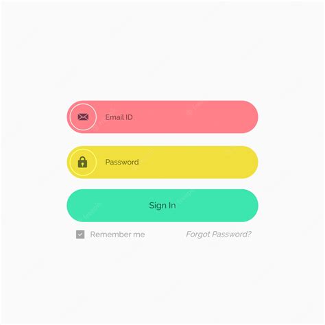 Free Vector Colorful Login Form Template