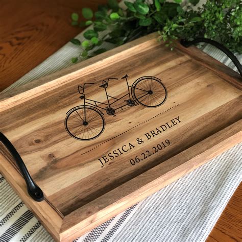Personalized Serving Tray Serving Tray Wedding T Housewarming