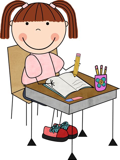 Girl Student Working Clipart Clip Art Library Wikiclipart