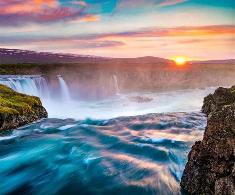 Godafoss Waterfall Iceland Iceland Waterfalls Waterfall Places To Go