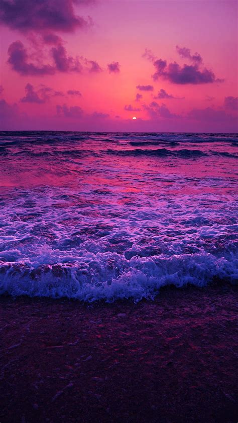 Beautiful Sunset Beach Sunset Purple Sunset Sunset Colorful Ocean