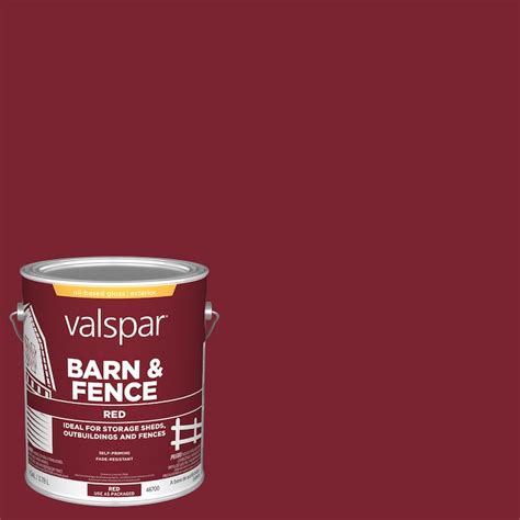 Valspar Barn And Fence Gloss Red Exterior Paint 1 Gallon In The