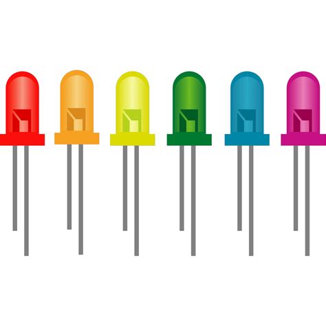 Rainbow Of Light Emitting Diodes Png Svg Clip Art For Web Download