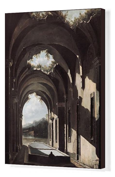Print Of Ruins In A Landscape C1646 47 Oil On Canvas Architecture