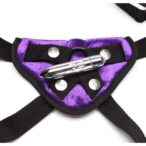 Tantus Bend Over Intermediate Vibrating Harness Kit Purple Sex Toys