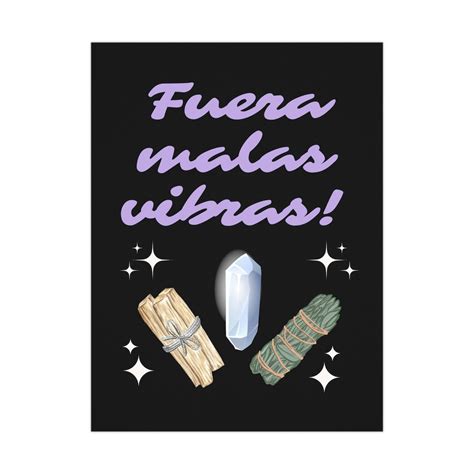 Fuera Malas Vibras Matte Posters Bad Vibes Malos Etsy