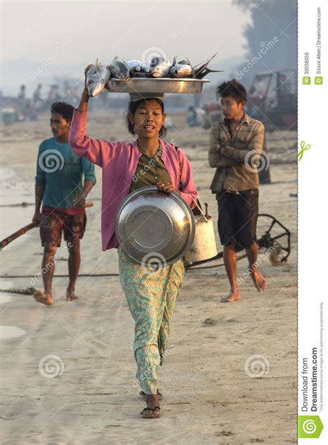 Fishing Village Ngapali Beach Myanmar Burma Editorial Stock Image