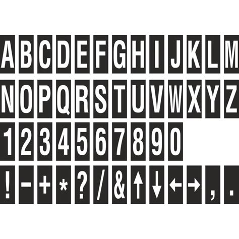 Identieke Letter Stickers Voor Binnen En Buiten In De Kleur Zwart Wit