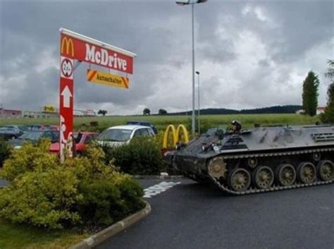 The First Mcdonalds Drive Thru Military Humor