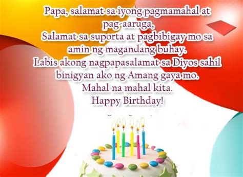 Tagalog Birthday Message Para Sa Tatay Kessler Show Stables