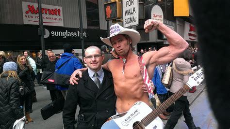 Naked Cowboy Times Square New York Manhattan New York Yours Truly And The Naked Cowboy