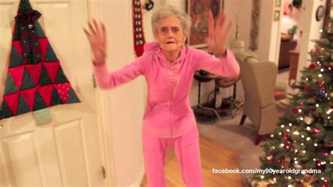 My 90 Year Old Grandma Dances To All I Want For Christmas Is You By